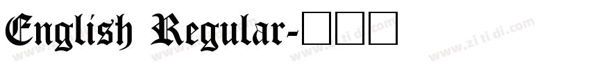 English Regular字体转换